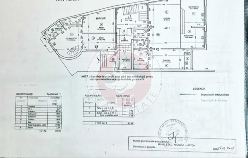 Mitropolie-Unirii |Birou 3 camere | 80mp | B11959